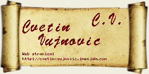 Cvetin Vujnović vizit kartica